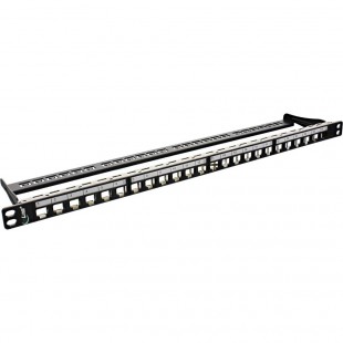 Panneau de brassage vierge InLine® 19 "Cat.6A 24 ports 0.5U noir