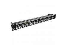 Panneau de brassage vierge InLine® 19 "Cat.6A 48 ports 1U noir