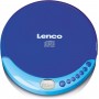 Lenco CD-011 - Lecteur CD portable Walkman - Diskman - CD Walkman - Avec écouteurs et câble de chargement micro USB - Bleu