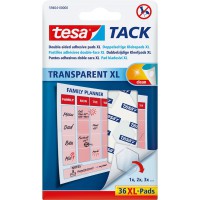 Tampons adhésifs tesa XL TACK, 3cm², réutilisables, transparents