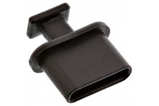 Housse anti-poussière InLine® pour sockets USB Type-C noir 50 pcs. pack