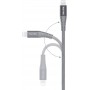 1886 câble Lightning 2 m Gris, Argent
