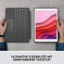 Logitech Combo Touch pour iPad (7e, 8e et 9e générations), Étui avec pavé tactile de précision, Clavier Allemand QWERTZ - Noir