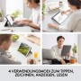 Logitech Combo Touch pour iPad (7e, 8e et 9e générations), Étui avec pavé tactile de précision, Clavier Allemand QWERTZ - Noir