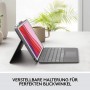 Logitech Combo Touch pour iPad (7e, 8e et 9e générations), Étui avec pavé tactile de précision, Clavier Allemand QWERTZ - Noir