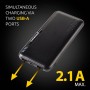 Intenso P10000 Powerbank (Batterie supplémentaire) 10000 mAh LiPo Noir Affichage du statut