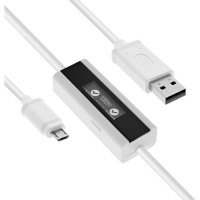 InLine® USB Smart Control, Multimètre, contrôle de charge, câble USB A à Micro-B avec écran, 1 m