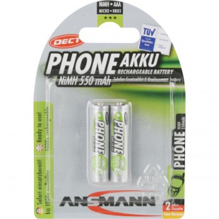 ANSMANN "Phone DECT" NiMH rechargeable, micro AAA / HR03 / 1.2V, blister double (5035523)