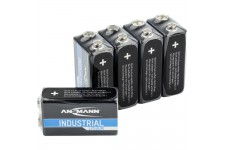 ANSMANN batterie au lithium industrie 9V E-Block, paquet de 5 (1505-0002)