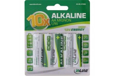 Pile alcaline haute énergie InLine®, Mignon (AA), blister de 10 pièces