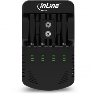 Chargeur de batterie InLine® NiMH / NiCd, AA AAA et 9V