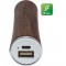 InLine® USB PowerBank 3.000mAh «woodpower» avec écran à LED en bois de noyer véritable