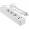 Barrette d'alimentation InLine® 3 ports avec USB QC, 3x type F allemand avec interrupteur et sécurité enfants blanc 1,5 m