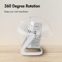 Ventilateur de bureau USB 6" 40dB - Blanc - 2 niveaux