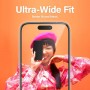 PanzerGlass - Screen Protector iPhone 15 Pro - Ultra-Wide Fit w. EasyAligner