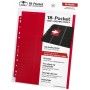 Ultimate Guard 18-Pocket Pages Side-Loading Rouge (10)