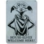 Harry Potter panneau métal House-Elves 15 x 21 cm