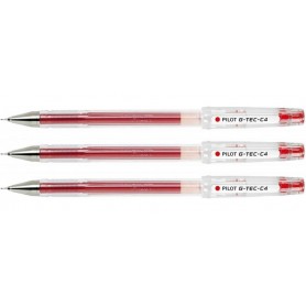 Pilot G TEC C4 stylos a encre gel Rouge