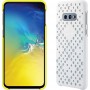 Double coque perforée blanche et jaune EF-XG970CW Samsung pour Galaxy S10e G970