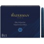 Waterman cartouches d’encre pour stylo plume, format long standard couleur Bleu Mystère, boîte de 8
