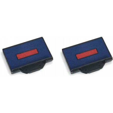 TRODAT Cassettes encreur de rechange pour tampon 6/56/2 Bicolore Bleu - Rouge