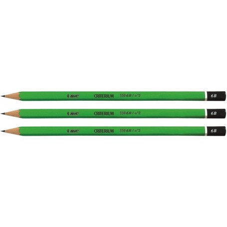 BIC Crayons papier graphite Hexagonal CRITERIUM 550 Mine 6B