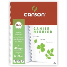 CANSON Cahiers Herbier 240 x 320 mm 48 pages 180g avec Intercalaires de sechage Protection