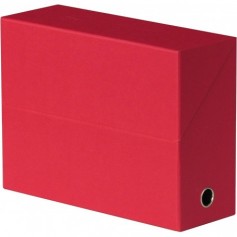 Lot de 5 : Oxford Boîte transfert toilée, format A4, rouge