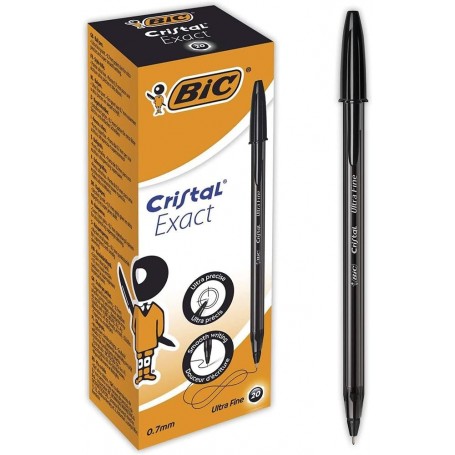 BIC Stylo à bille Cristal Exact, noir