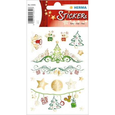 HERMA Creative Sticker 15641 Lot de 15 stickers de Noël en film transparent permanent Motif rêves de Noël