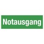 LEINA Hinweisschild, Text: 'Notausgang', aus PVC-Folie