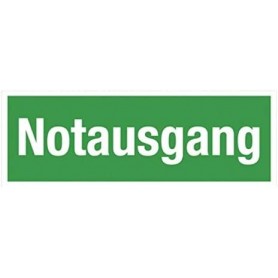 LEINA Hinweisschild, Text: 'Notausgang', aus PVC-Folie