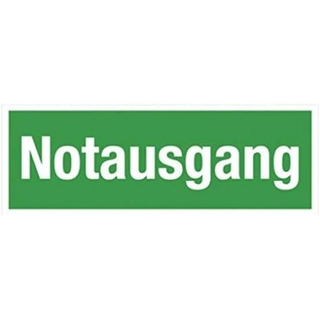 LEINA Hinweisschild, Text: 'Notausgang', aus PVC-Folie
