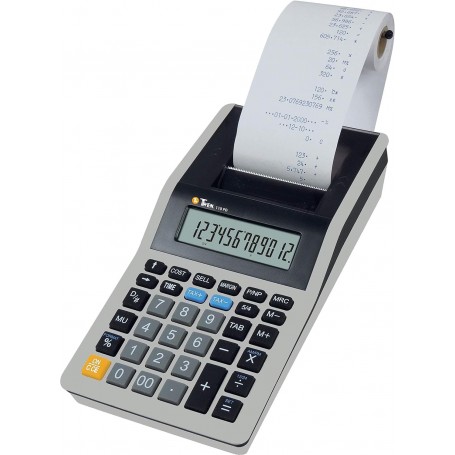 TWEN Calculatrice imprimante 110 PD, gris / noir