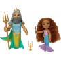 Disney La Petite Sirène Coffret 2 Poupées 15cm Ariel et Triton avec Accessoires