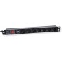 HELOS 19 "Strip de douille personnelle, 7 fois, noir, 2,0 m, avec interrupteur