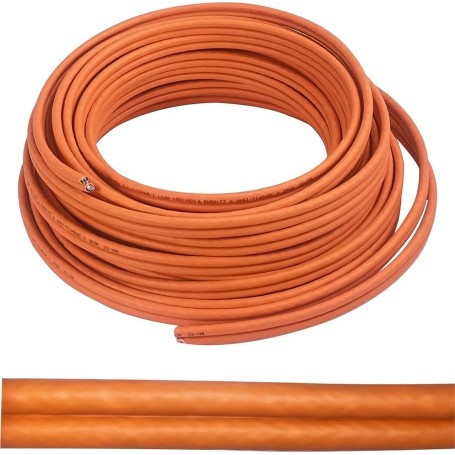  Verlegecâble Duplex, Cat 7, S/FTP, PiMF, LSZH, Orange, 50m Ring