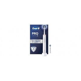 Oral-B Pro 3 3000, Brosse à dents électrique, 2 Brossettes, Blanc, 1 Unité (Lot de 1)