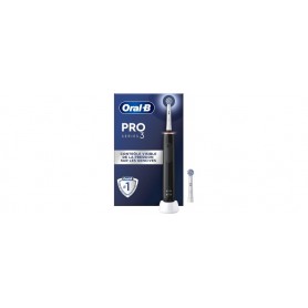 Oral-B Pro 3 3000, Brosse à dents électrique, 1 Brossette, Éliminer Jusqu’à 100% de Plaque Dentaire, Noir