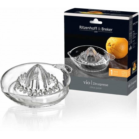 Ritzenhoff & Breker Vio 820003 Presse-agrumes avec bec verseur et anse Petit presse-agrumes en verre 50 ml
