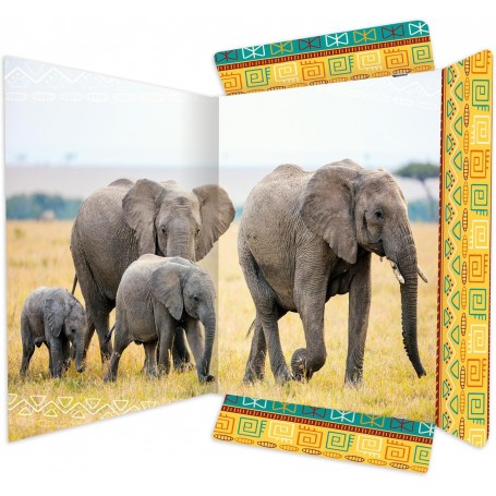 RNK 45377 - Porte-documents Eléphant 310 x 440 mm, Porte-documents pour DIN A3, avec fermeture élastique, 1 pièce
