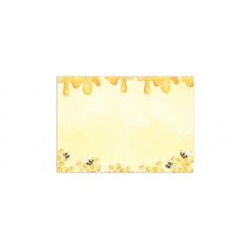 RNK 46660 - Sous-main de bureau Honey blanc, dimensions 600 x 420 mm, avec 25 feuilles en bas Encollé, 1 pièce