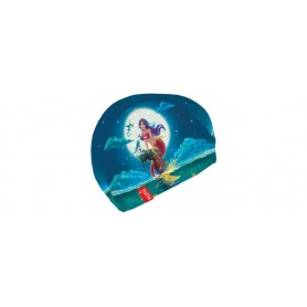  Bonnet de bain pour enfant, 21 x 19 cm, 82 % polyester, 18 % élasthanne, motif sirène