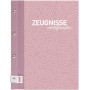  Porte-documents à motif avec vis à tête - Rose poussiéreux - Avec 12 pochettes transparentes A4 - Extensible