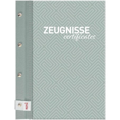  Porte-documents à motif avec vis à douille, menthe poussiéreuse, avec 12 pochettes transparentes A4, extensible