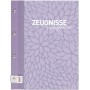  Porte-documents à motif avec vis à reliure - Violet Paradise - Avec 12 pochettes transparentes A4 - Extensible