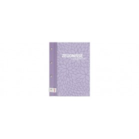  Porte-documents à motif avec vis à reliure - Violet Paradise - Avec 12 pochettes transparentes A4 - Extensible
