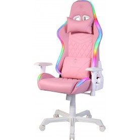 Deltaco GAM-080 Gamingstuhl Kunstleder m. RGB LED pink