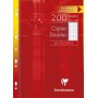 Clairefontaine 4711C Un Étui de Copies Doubles Perforées - A4 21x29,7 cm - 200 Pages Grands Carreaux - Papier Blanc 90 g - Étui Réutilisable