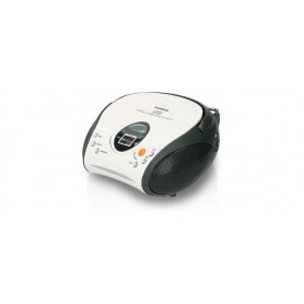 Lenco SCD-24 SCD24 - Lecteur CD pour enfants - Radio CD - Système stéréo - Boombox - Tuner radio FM - Mémoire de piste - Alimentation 2 x 1,5 W RMS - Alimentation secteur et piles - Blanc